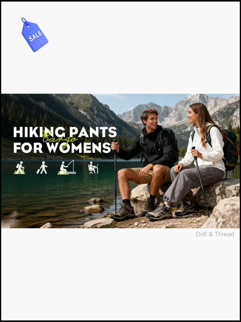 Women's Lightweight Quick Dry Cargo Pants with 4 Pockets Hiking Trekking